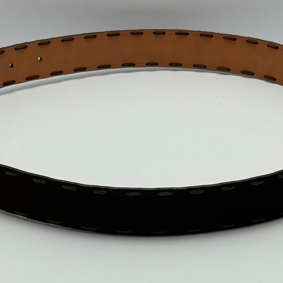 VICTOR VICTORIA Suede Leather Belt Italy 32" - 38" Waist Vintage Genuine… - Picture 8 of 13